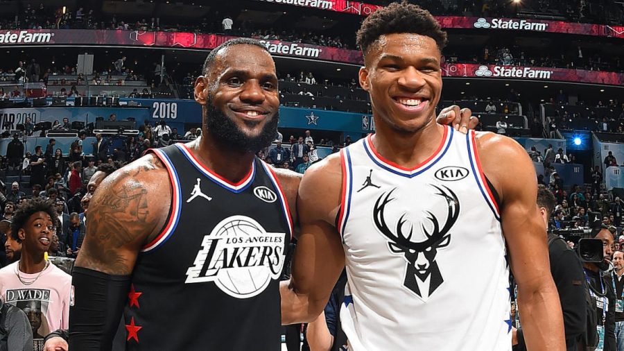 LeBron James and Giannis Antetokounmpo