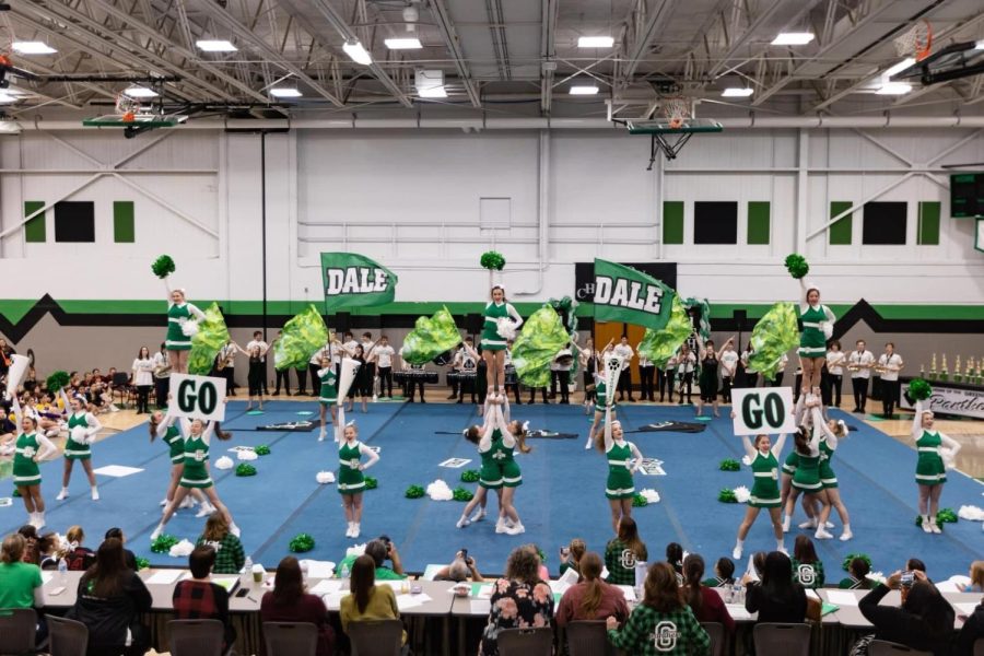 Greendale Cheer Team Prepares for UCA Nationals with the Band