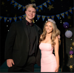 Prom King and Queen Greysen Doersching and Aubrey Jorgenson